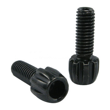 Tubular machine screws, bicycle parts, M6-1.0 x 16, carbon steel, black zinc, RoHS